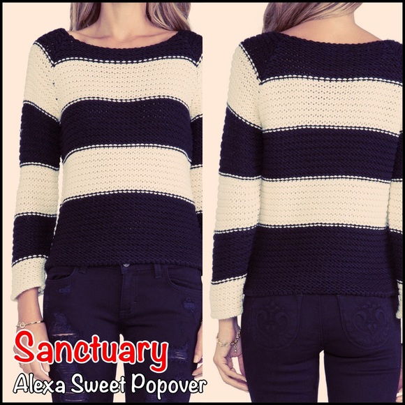 Sanctuary Revolve Sweaters - ♥️Gorgeous Alexa Sweet Popover in Black & Natural